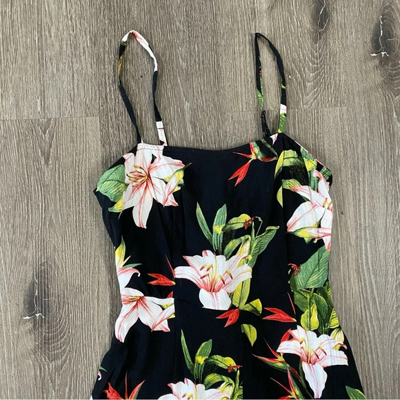 FOREVER21 floral romper maxi jumpsuit women’s size small - Picture 5 of 8